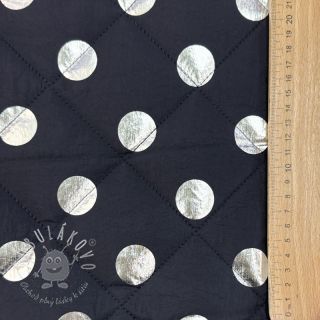 Prešívaná látka FOIL Dot navy