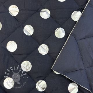 Prešívaná látka FOIL Dot navy