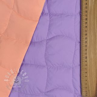 Prešívaná látka Graphic square lilac apricot