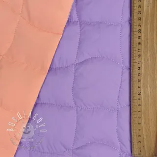 Prešívaná látka Graphic square lilac apricot