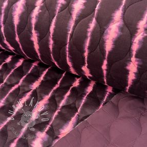 Prešívaná látka VELVET Stripes cerise
