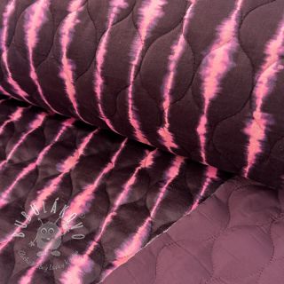 Prešívaná látka VELVET Stripes cerise