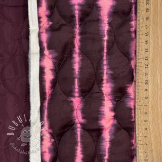 Prešívaná látka VELVET Stripes cerise