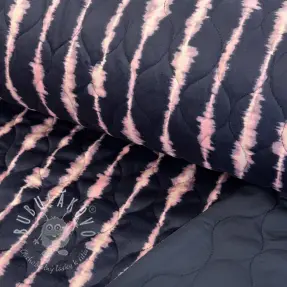 Prešívaná látka VELVET Stripes navy
