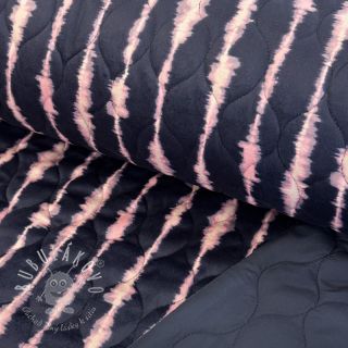 Prešívaná látka VELVET Stripes navy