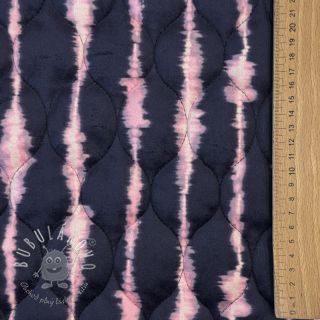 Prešívaná látka VELVET Stripes navy