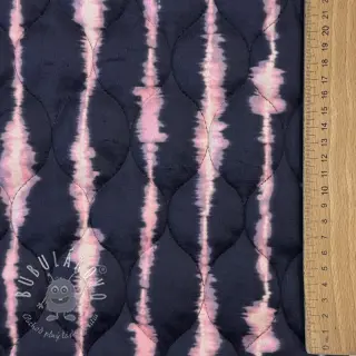 Prešívaná látka VELVET Stripes navy