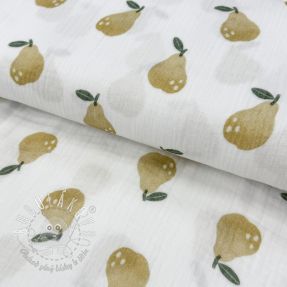 Dvojitá gázovina/mušelín Pears design B digital print