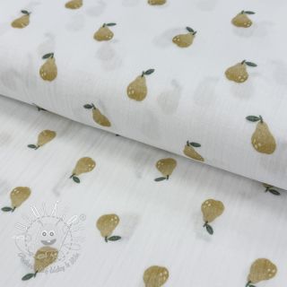Dvojitá gázovina/mušelín Pears design A digital print