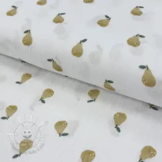 Dvojitá gázovina/mušelín Pears design A digital print