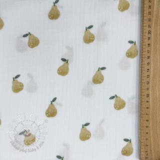 Dvojitá gázovina/mušelín Pears design A digital print