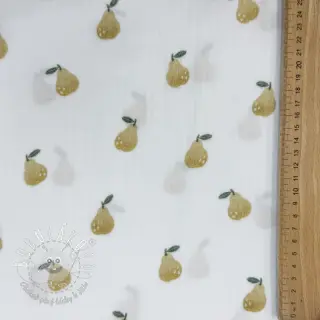 Dvojitá gázovina/mušelín Pears design A digital print