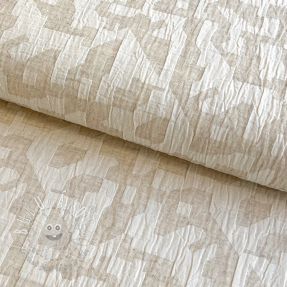 Bavlnená látka s ľanom JACQUARD Abstarct natural