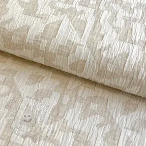 Bavlnená látka s ľanom JACQUARD Abstarct natural