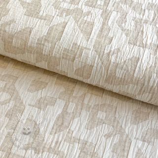 Bavlnená látka s ľanom JACQUARD Abstarct natural