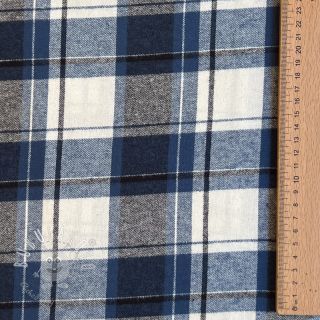 Bavlnená látka YARN DYED CHECK BRUSHED Silva design A