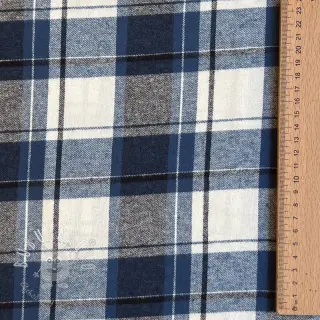 Bavlnená látka YARN DYED CHECK BRUSHED Silva design A