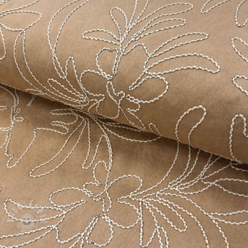 Semiš Tape flower beige