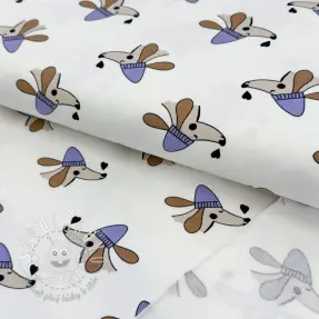 Teplákovina Dogs and hearts off white