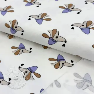 Teplákovina Dogs and hearts off white