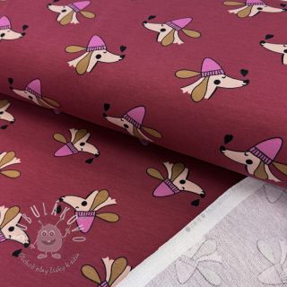 Teplákovina Dogs and hearts red