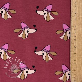 Teplákovina Dogs and hearts red