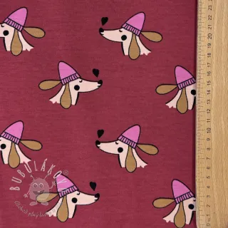 Teplákovina Dogs and hearts red