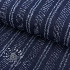JEANS DENIM JACQUARD Disstresse stripes indigo