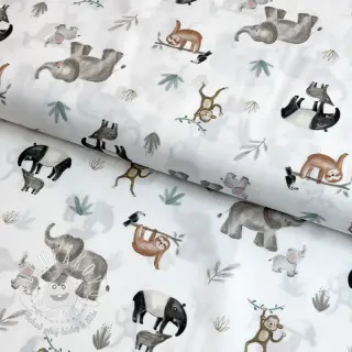 Bavlnená látka Safari off white digital print