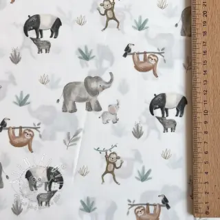 Bavlnená látka Safari off white digital print