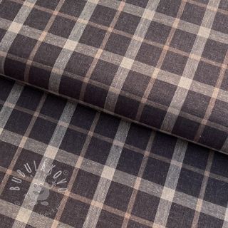 Viskóza s ľanom YARN DYED Block brown