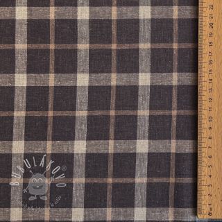 Viskóza s ľanom YARN DYED Block brown