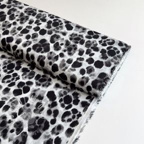 Viskóza SATIN Animal skin black digital print
