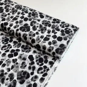 Viskóza SATIN Animal skin black digital print