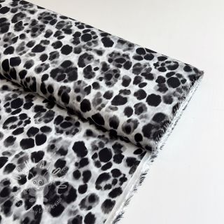 Viskóza SATIN Animal skin black digital print