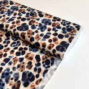 Viskóza SATIN Animal skin ecru digital print