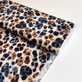 Viskóza SATIN Animal skin ecru digital print