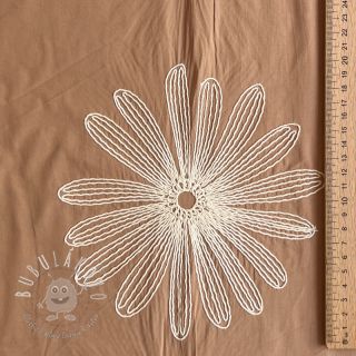 Bavlnená látka EMBROIDERY Flowie cinnamon