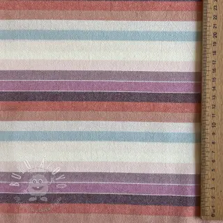 Bavlnená látka YARN DYED Line multi