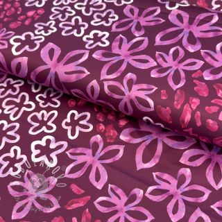 Satén ROYAL MICRO Abstarct bordeaux