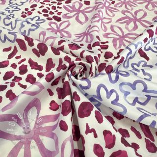 Satén ROYAL MICRO Abstarct white