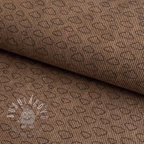 Menčester STRETCH Little clouds taupe