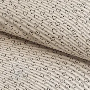 Menčester STRETCH Little love light sand