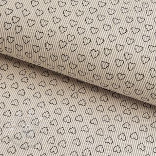 Menčester STRETCH Little love light sand