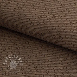 Menčester STRETCH Little love taupe