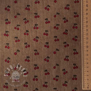 Menčester STRETCH Little cherry taupe