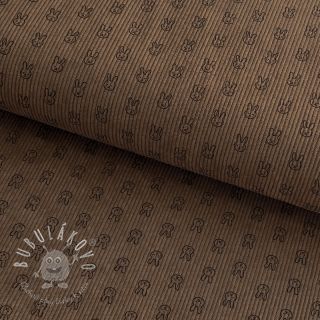 Menčester STRETCH Little bunny taupe