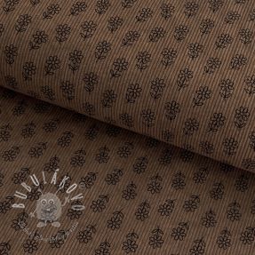 Menčester STRETCH Little flower taupe