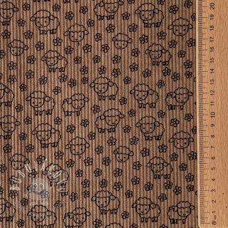 Menčester STRETCH Little sheep taupe