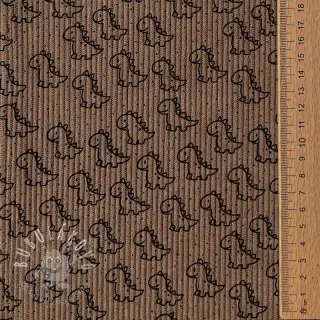 Menčester STRETCH Little dino taupe